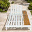 Méridiennes de patio réglables, structure en bois et métal, siège de piscine moderne