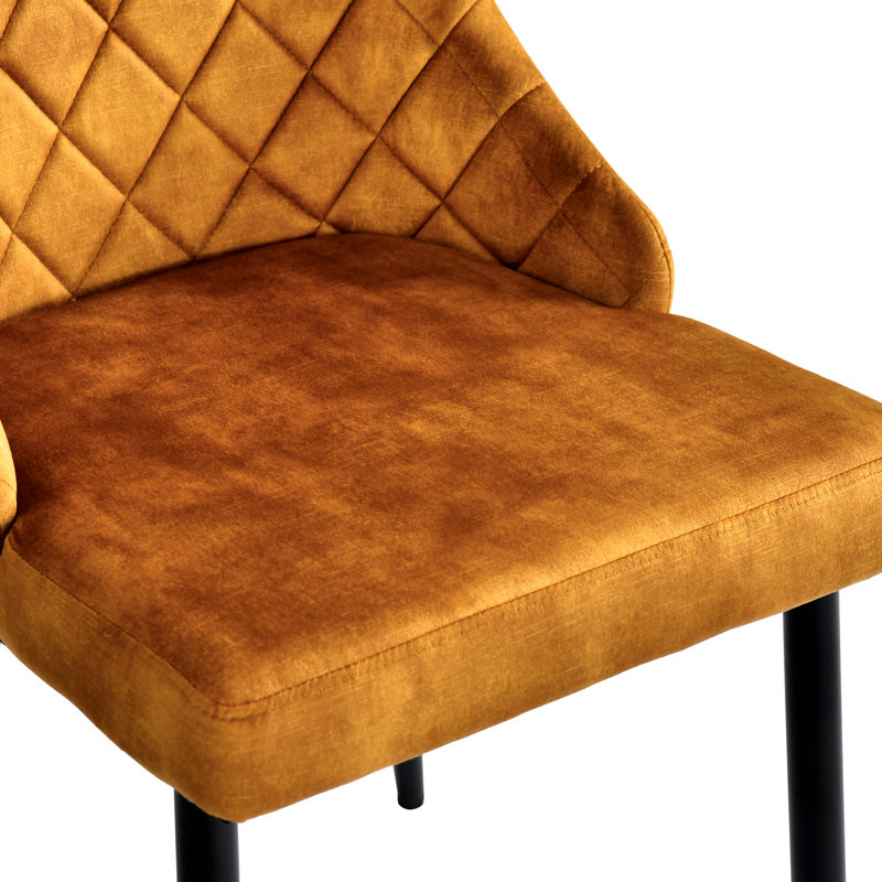 Olmo Upholstered Dining Chair, Yellow
