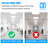 2x4 LED Flat Panel Light, 4 Pack 7800LM Drop Ceiling Light Fixture, 5000K Flat Panel LED Ceiling Lamp 0-10V Dimmable 2x4 Recessed Edge-Lit Troffer Fixture for Office Kitchen, ETL Listed