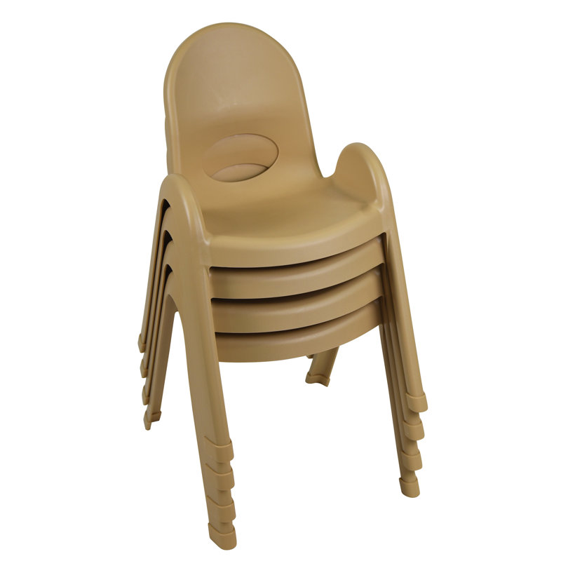 Chaise pour enfant Value Stack, Brun clair naturel, 13", 4