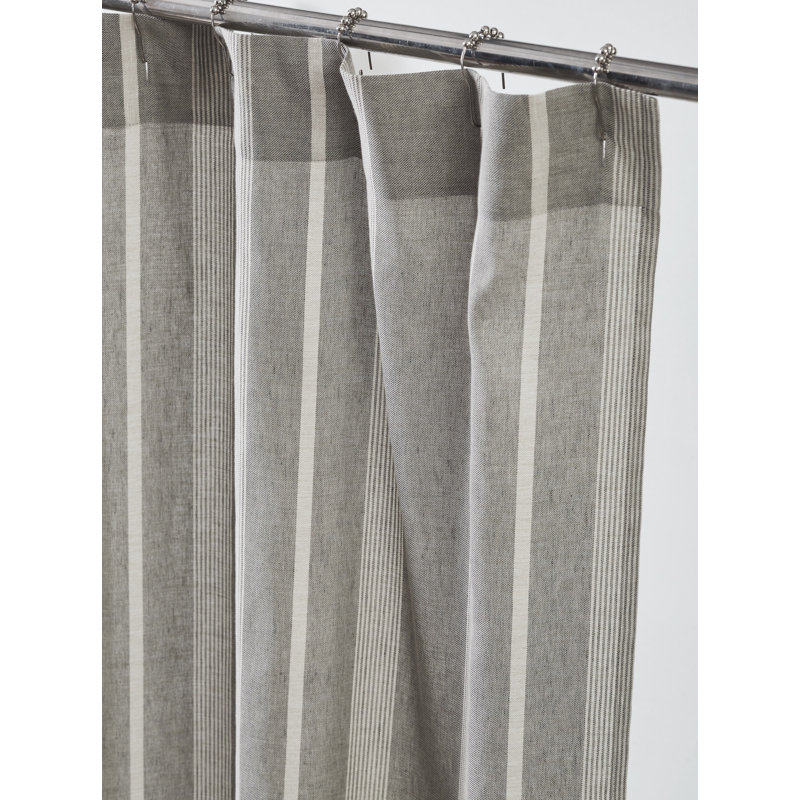 Rideau de douche Gad, Beige / Blanc