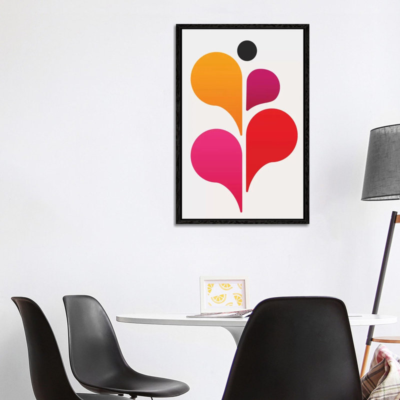 Abstract Dancer by Kubistika - Painting on Canvas, 101.6cm H x 66.04cm W x 3.81cm D, Black Floater Framed