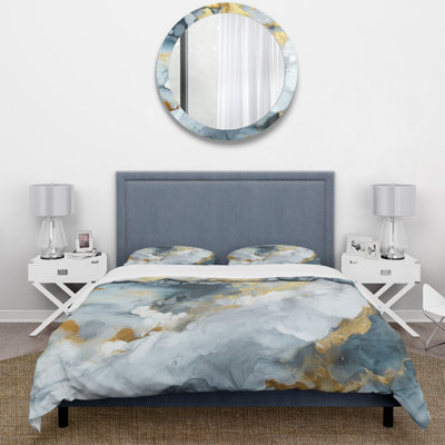 Ensemble de housse de couette Gray and Gold Tender