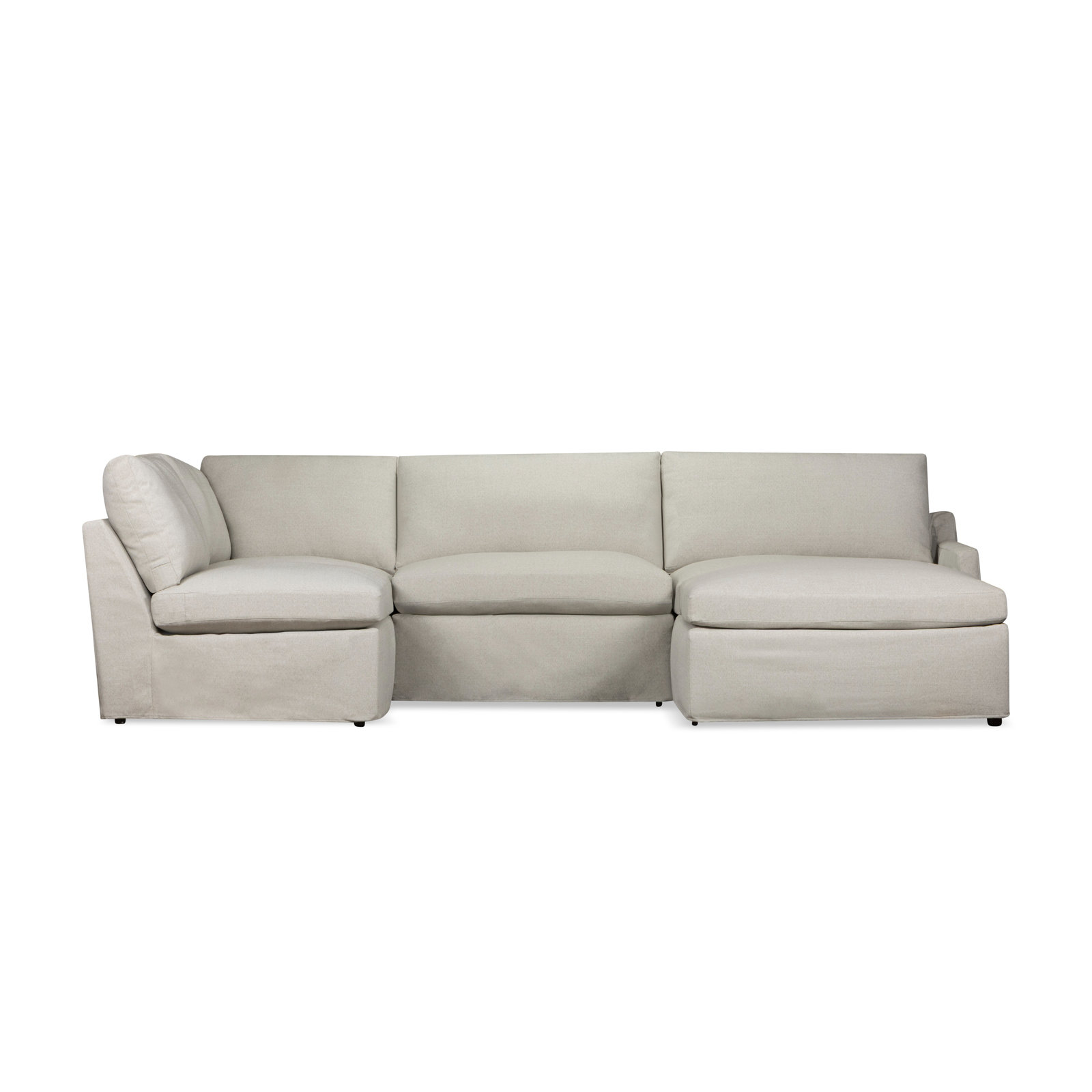 Wrenley 4-Piece Sectional, Left Hand Facing, Macarena Light Gray Canvas