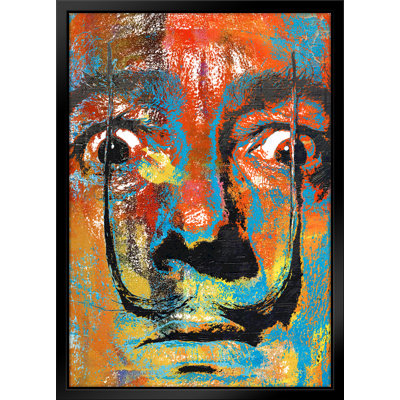 Salvador Dali Pop Art, estampe numérique sur toile avec cadre flottant vertical