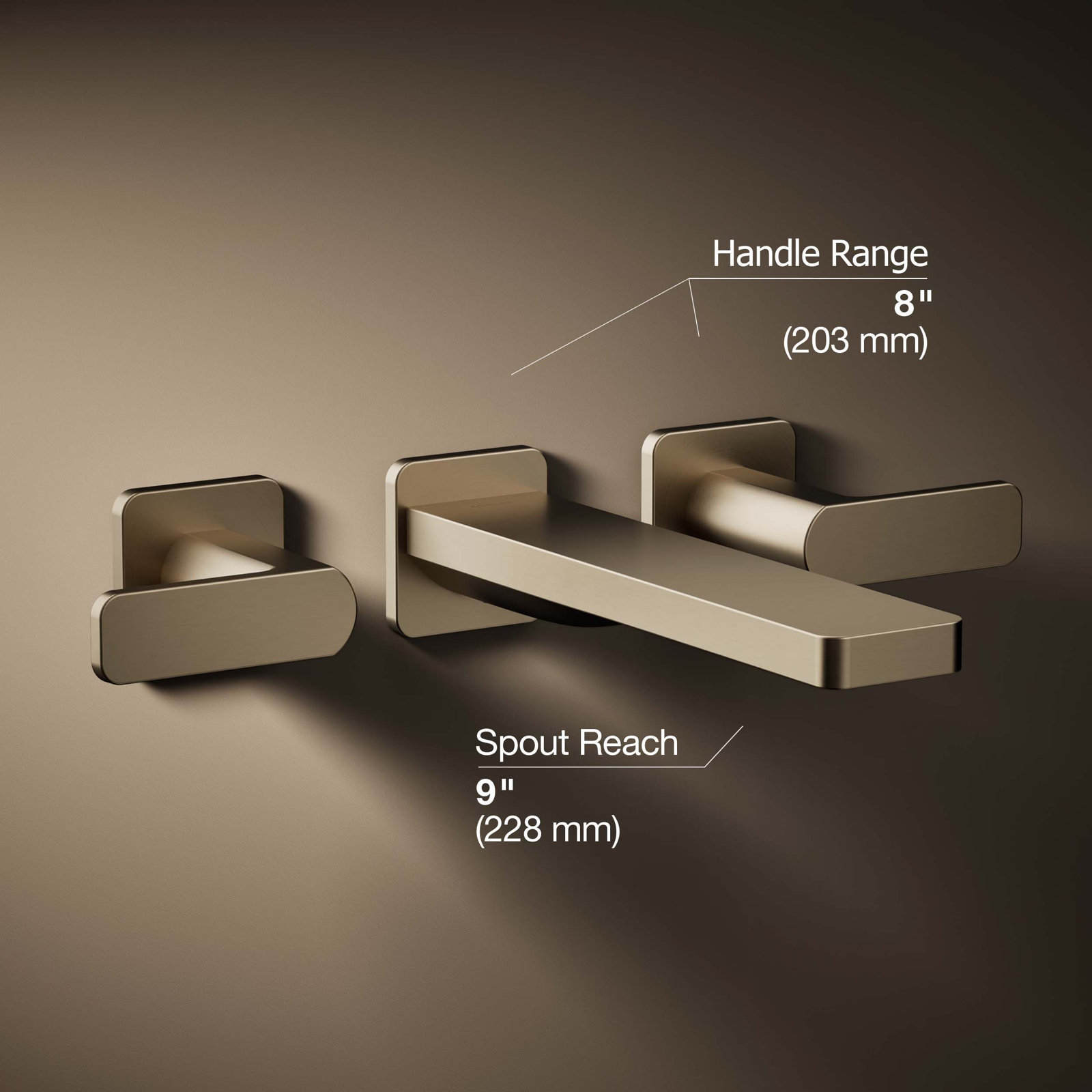 Parallel Wall-Mount Bath Filler Trim, Vibrant Brushed Bronze