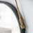 Hanging Round Mirror with Black Framed and with Rope Strap
