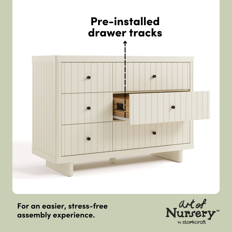 storkcraft dresser Alpine 6 Drawer Nursery Double Dresser, Pebble Gray this dresser can securely store all your child s clothes Storkcraft Rio 6 Drawer Dresser