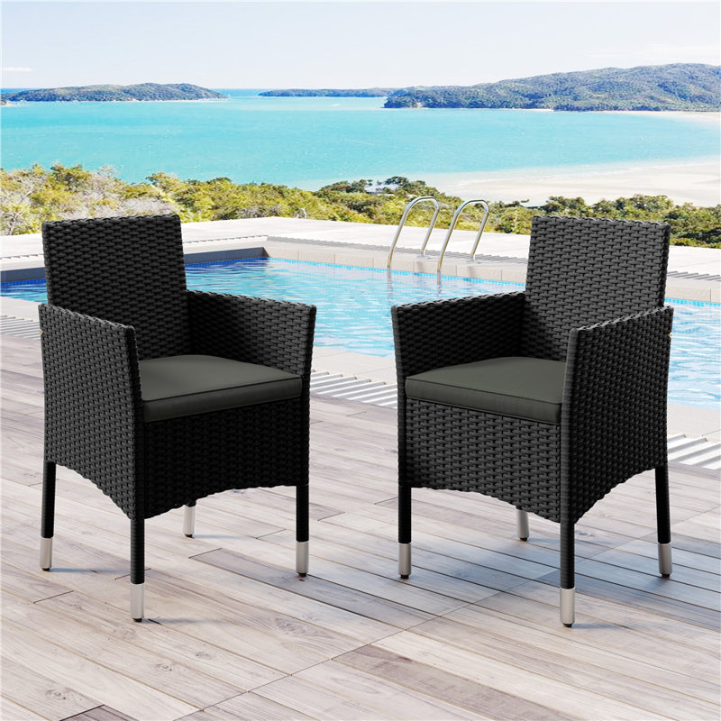 Patio Dining Armchair, Grey