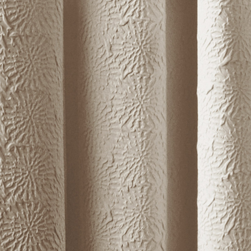 Panneaux de rideaux à oeillets de couleur unie Chrysanthemum, l 50 po x L 63 po, Taupe