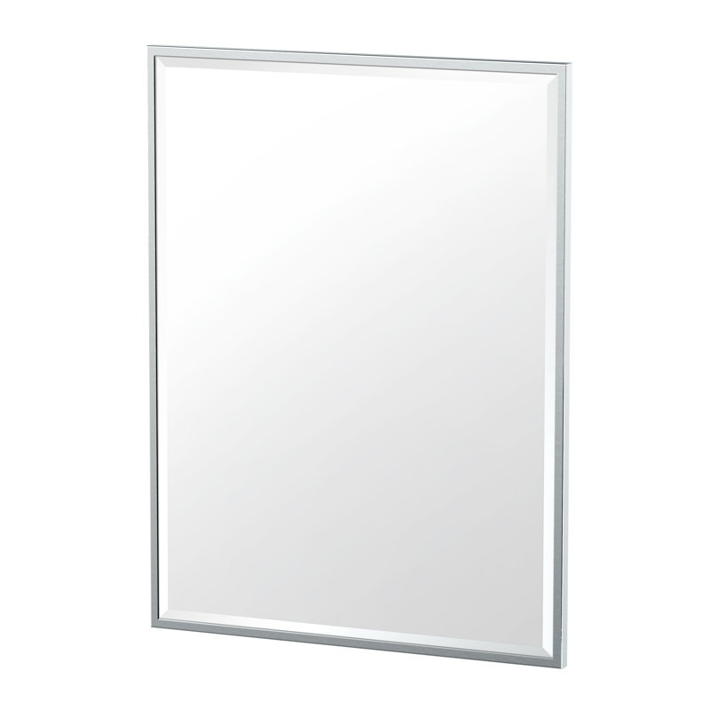 Miroir de salle de bain moderne avec cadre et cadre mural moderne | Miroir décoratif biseauté pour chambre à coucher, vestibule, salon | Mont paysage ou portrait