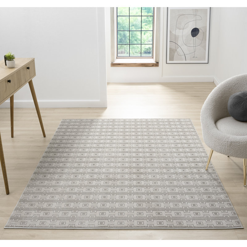 Tapis à motif géométrique abstrait Ksamil Collection, Rectangle 5 pi 2 po x 7 pi 2 po