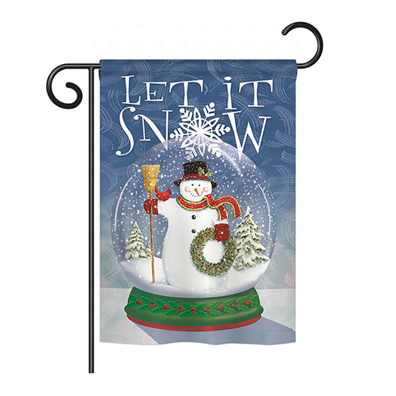 Double Sided Polyester Christmas House Flag, 18.5" H x 13" W