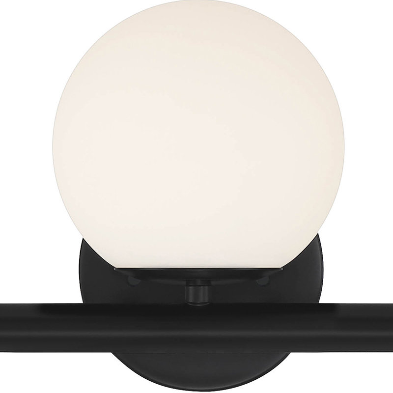 Éclairage pour meuble-lavabo noir mat Atice, 3