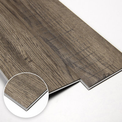 Ensemble de 24 carreaux de sol en vinyle 6 pi x 24 po Click-Lock Luxury