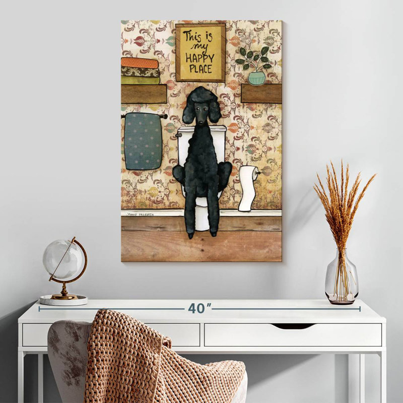 Brampt Happy Place Poodle, 30" H x 20" W