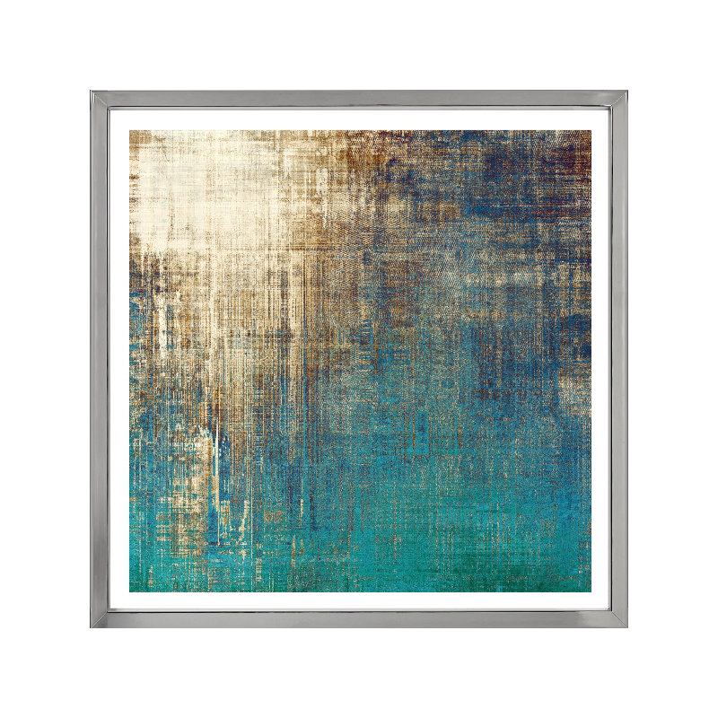 Textured Abstract 2 - Single Picture Frame Print, 199.136 cm H x 199.136 cm W, Aluminium Chrome