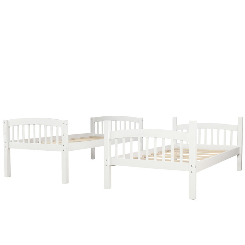 Sonia Solid Wood Standard Bunk Bed by Harriet Bee, White