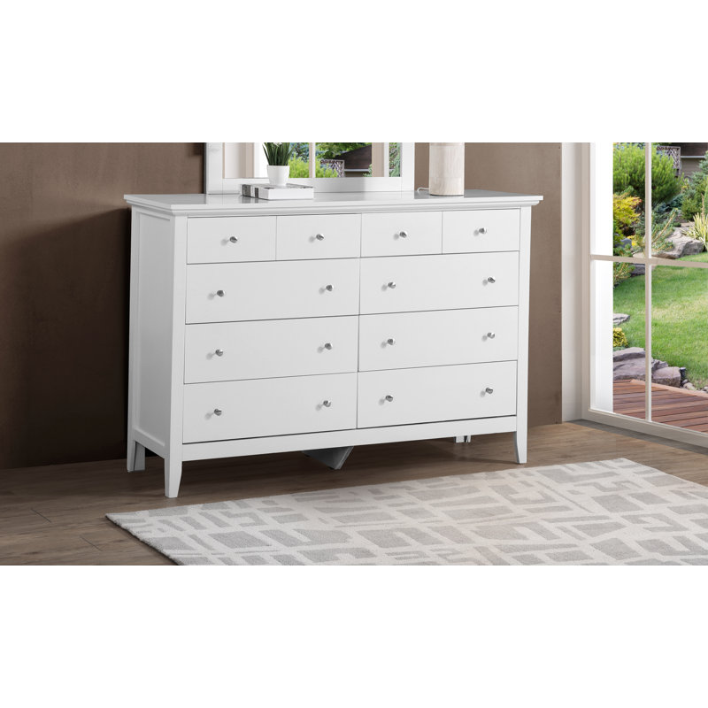Hammond 8 Drawer 59" Double Dresser, White