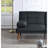 Adjustable Living Room Bed, Black Polyfiber With Solid Wood Construction For Space, Legs And-477701415