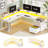 L-Shaped Computer Desk with Power Outlet-904445198
