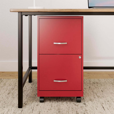 Krahn 14.25'' Wide 2 -Drawer Mobile Steel File Cabinet