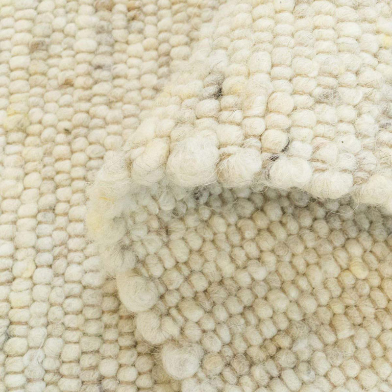 Agustina Woolen Farsund Hand Woven Beige Rug, Rectangle 200 x 290cm