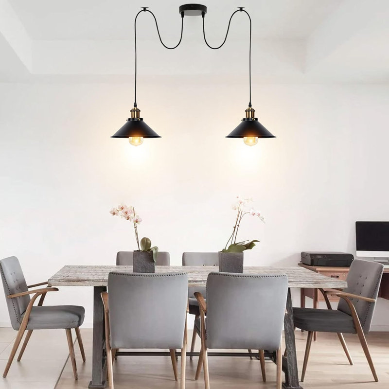 Lofton 2 - Light Gold Cluster Pendant, Black