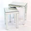 Quinnlynn Mirrored Glass Top Nesting Tables