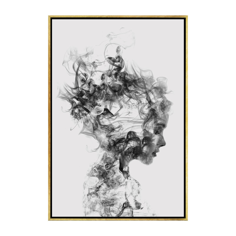 « dissolve me » par dániel taylor, reproduction d’art, H 60 po x l 40po x P 1,5 po, Toile encadrée d'or