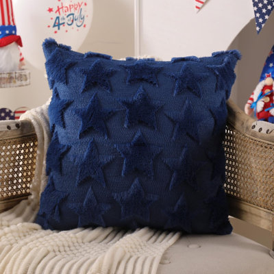 4Th Of July Pillow Covers 18X18 Inch Set Of 2 4Th Of July Decor Stars Decoration Soft Plush Throw Pillows Independence Day Decorations For Bedroom Sofa Holiday PTK025A18