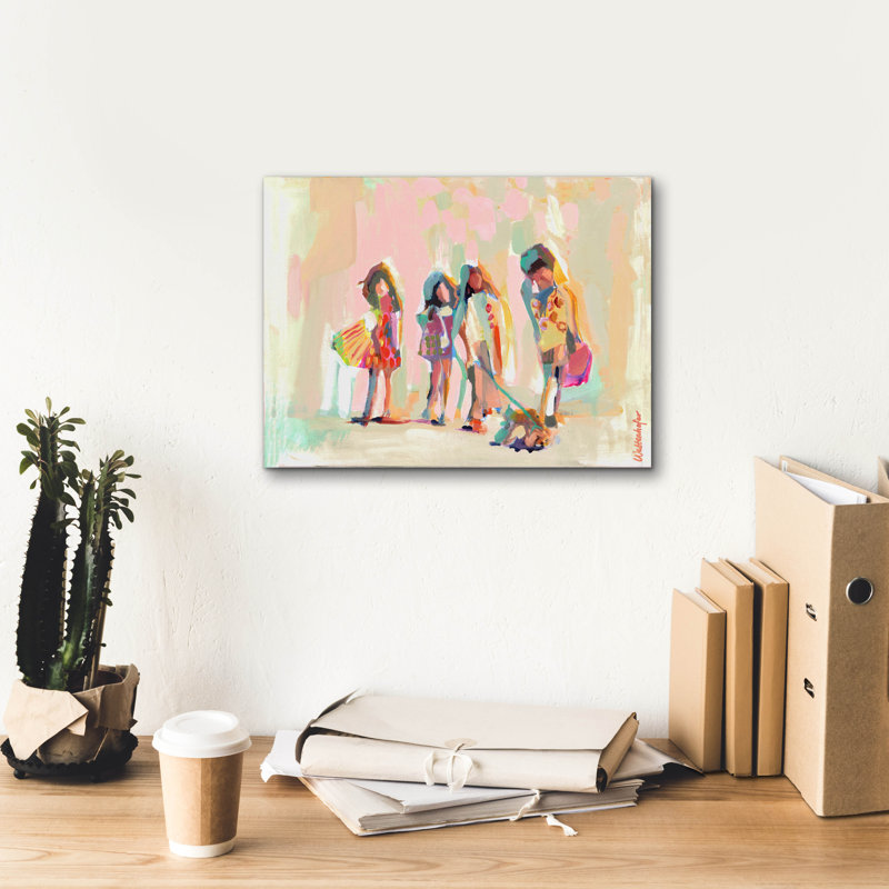«Epic Graffiti« BFF's »par Jenny Westenhofer, art mural sur toile» par Jenny Westenhofer, H 12 po x l 16 po x P 0,75 po