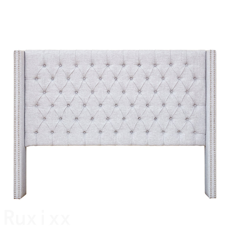 Tête de lit tapissier gris grand, Gris