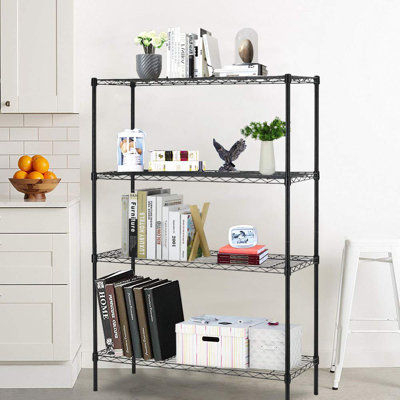 4 Tier Wire shelving 1000 Lbs Total Capacity Storage Shelve 54" H x 36" W x 14" D