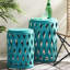 Tables d'appoint mat sarcelle, design, articles de patio légers, 2 styles, ornements,
