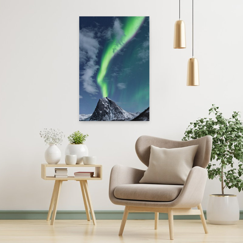 «Green Eruption Abstract Contemporary Landscape Nature», reproduction d'art murale, H 36 po x l 24 po