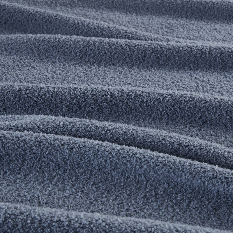 Twin Blanket Navy Blue Polyester 1 Pack All Seasons Comfort