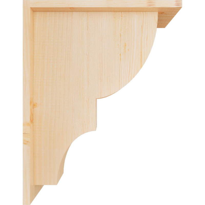 Corbeau Ridgewood avec contre-plaque, H 18 po x l 5,5 po x P 14 po, Sapin de Douglas, Lisse