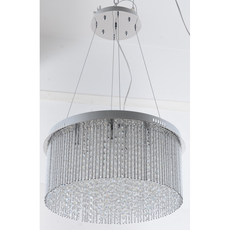 Darrion 18 - Light Dimmable Drum Chandelier