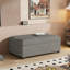 Lit simple escamotable avec repose-pieds pliant avec matelas, lit d'invité convertible, gris foncé-1203851233