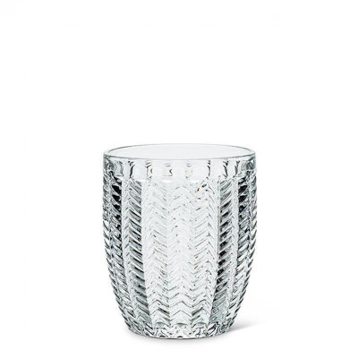 Herringbone Tumbler Drinking Glass