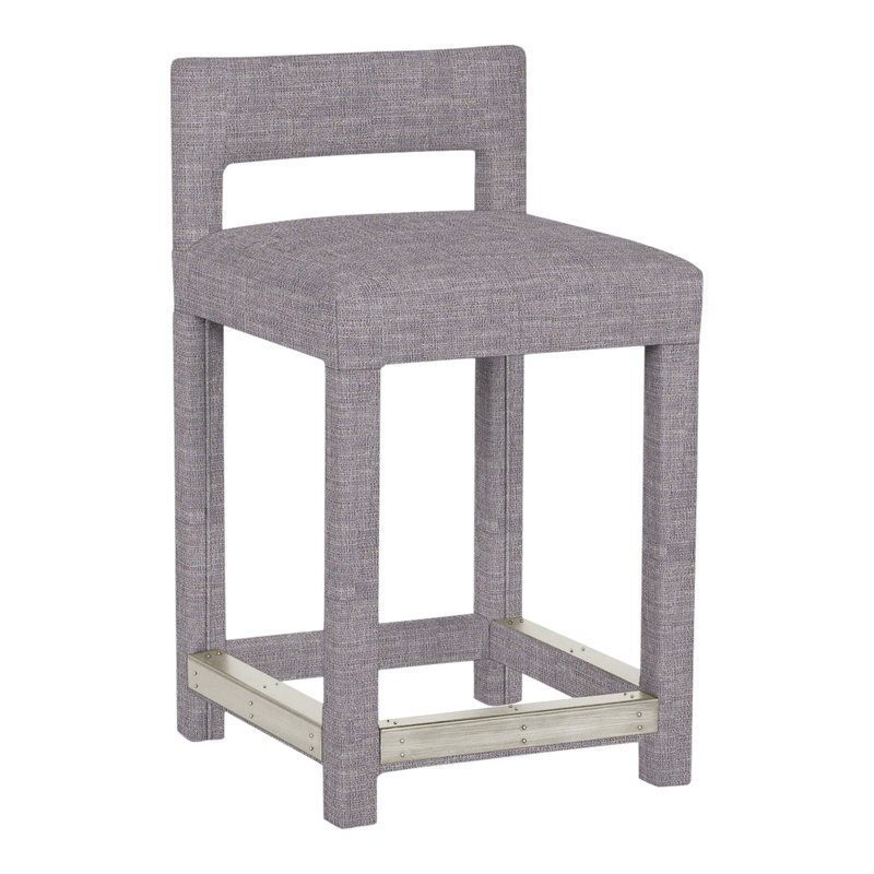 Thom Filicia 25.5'' Counter Stool, Nomad Slate Crypton® Chenille, Wrenn