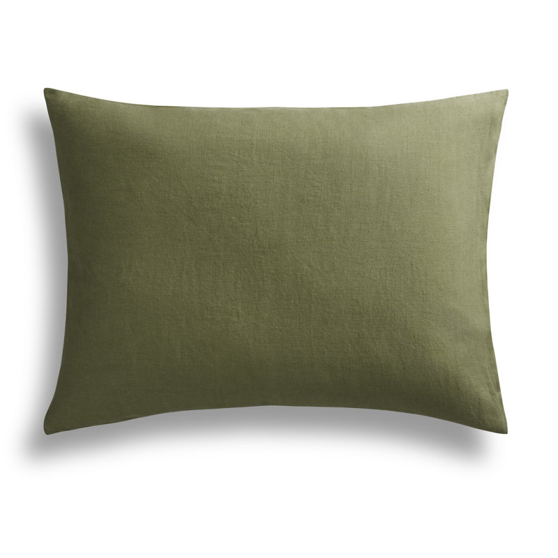 100% Linen Sheet Set, Full Sheet Set + 2 Pillowcases, Loden Green