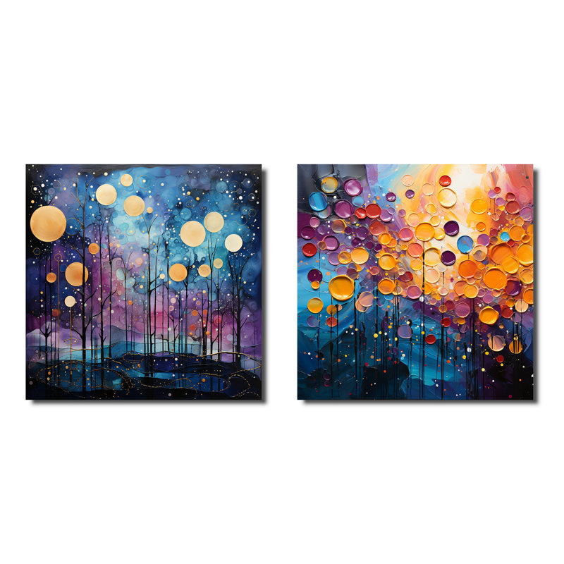 " Monochrome Medley " 2 - Pieces, 30" H x 61" W, Wrapped Canvas