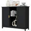Buffet noir étroit, table d'appoint moderne-1367033883