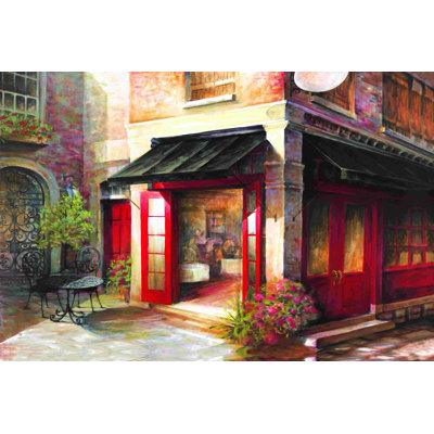 Bistro Scenery - Wrapped Canvas Graphic Art