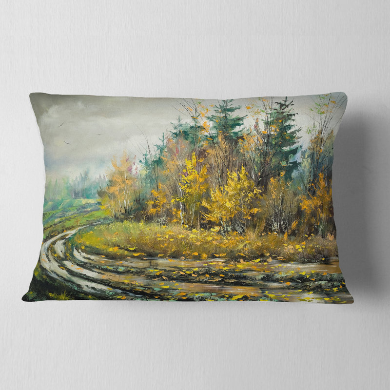 Coussin lombaire paysage rivière sur un déclin