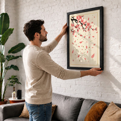 Cherry Blossom Drift Botanical - Framed Print