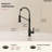  Commercial Style Pull-Down Kitchen Faucet with LED Temperature Indicator, High-Arc Single Handle Faucet-103691037