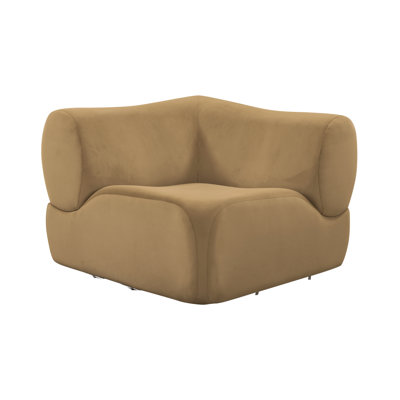 Zenith Latte Brown Velvet Corner Wedge